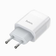 Превью Сетевое зарядное устройство HOCO C72A Glorious с кабелем micro-USB (белое) &mdash; 7
