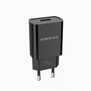 Сетевое зарядное устройство Borofone BA20A Sharp USB с кабелем Type-C (черное) — 1
