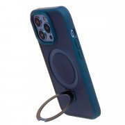 Чехол-накладка - SM088 SafeMag для Apple iPhone 13 Pro (темно-синяя) — 3