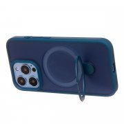 Чехол-накладка - SM088 SafeMag для Apple iPhone 13 Pro (темно-синяя) — 2
