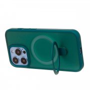 Чехол-накладка - SM088 SafeMag для Apple iPhone 13 Pro (темно-зеленая) — 2