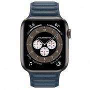 Ремешок - ApW31 для Apple Watch 45 mm экокожа на магните (синий) — 3