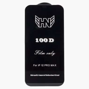 Защитное стекло для Apple iPhone 12 Pro Max (полное покрытие) (черное) Премиум — 1