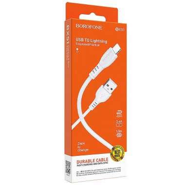 Кабель Borofone BX51 для Apple (USB - Lightning) белый &mdash; 2