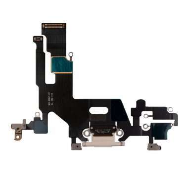 Шлейф для Apple iPhone 11 на разъем зарядки/микрофон (белый) Премиум — 2