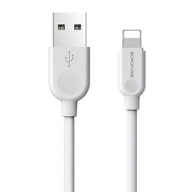 Кабель Borofone BX14 для Apple (USB - lightning) (белый) — 1