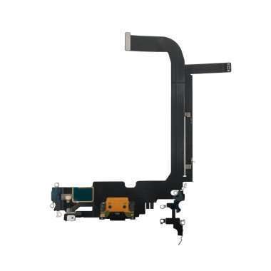 Шлейф для Apple iPhone 13 Pro Max на системный разъем/микрофон Черный - Премиум &mdash; 2
